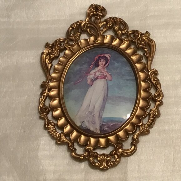 Vintage set of Thomas Gainsborough Pinky & Blue Boy farmed pictures from Italy - Picture 5 of 7